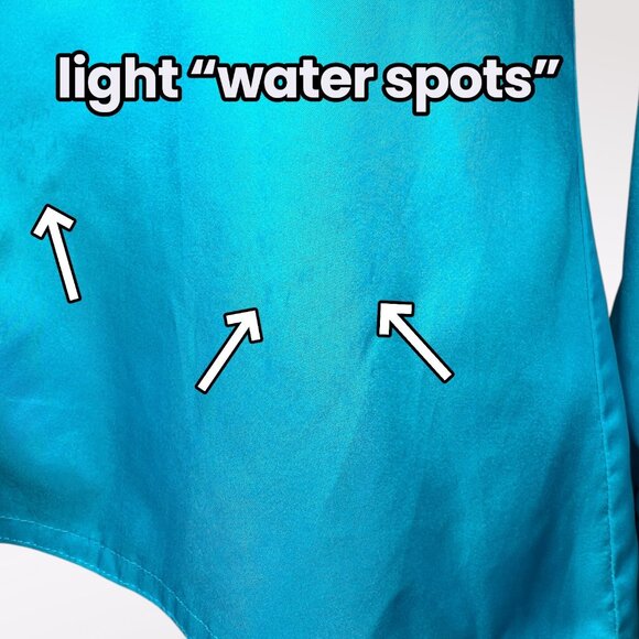 Vintage Gil & Co Blue Satin Button Up Blouse Long Sleeve Size Small - Picture 10 of 10